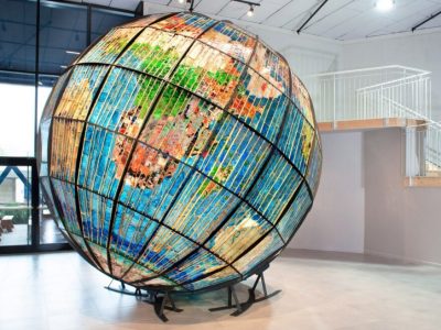 Giant globe made of plastic trash is a visual call to action