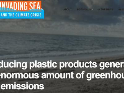 Producing plastic products generates an enormous amount of greenhouse gas emissions