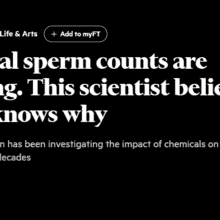 Global sperm counts are falling. This scientist believes she knows why