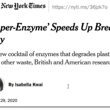 ‘Super-enzyme’ speeds up breakdown of plastic, researchers say – NYT